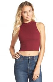 Soprano Mock Neck Crop Tank  Juniors    Nordstrom at Nordstrom